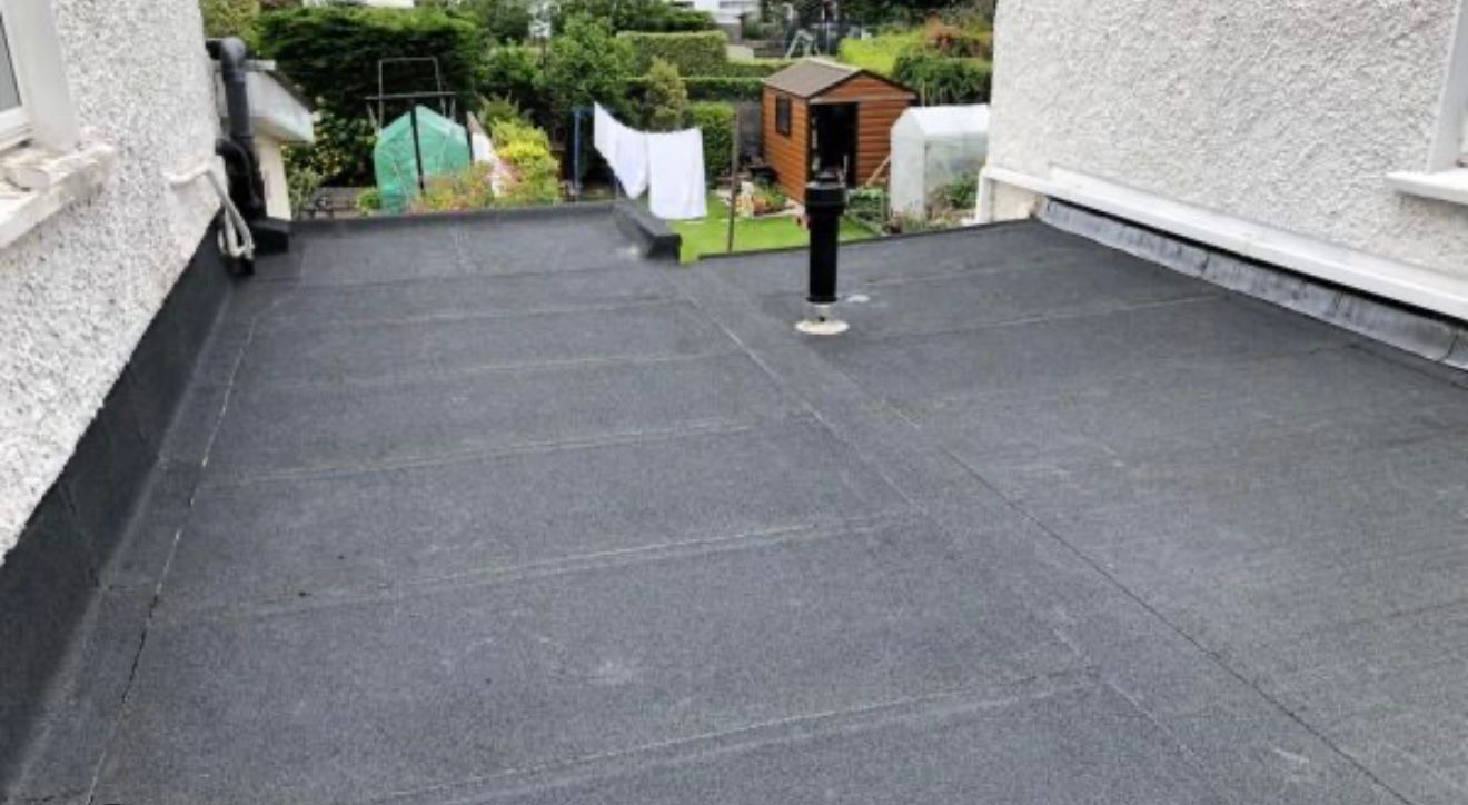 Newly installed watertight flat roof by HomeShield