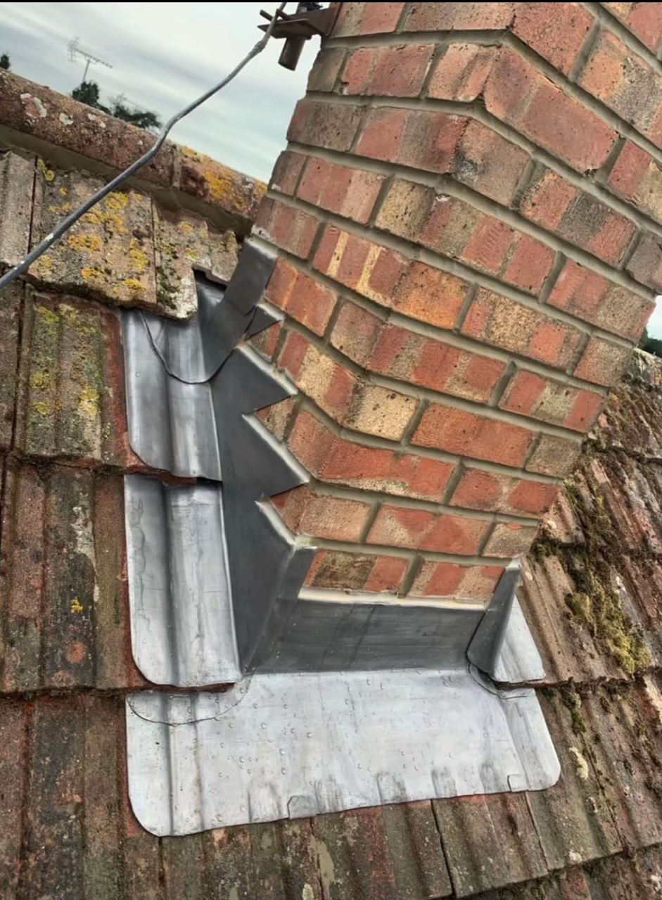 Repointed and re-flashed chimney stack repaired by HomeShield roofers