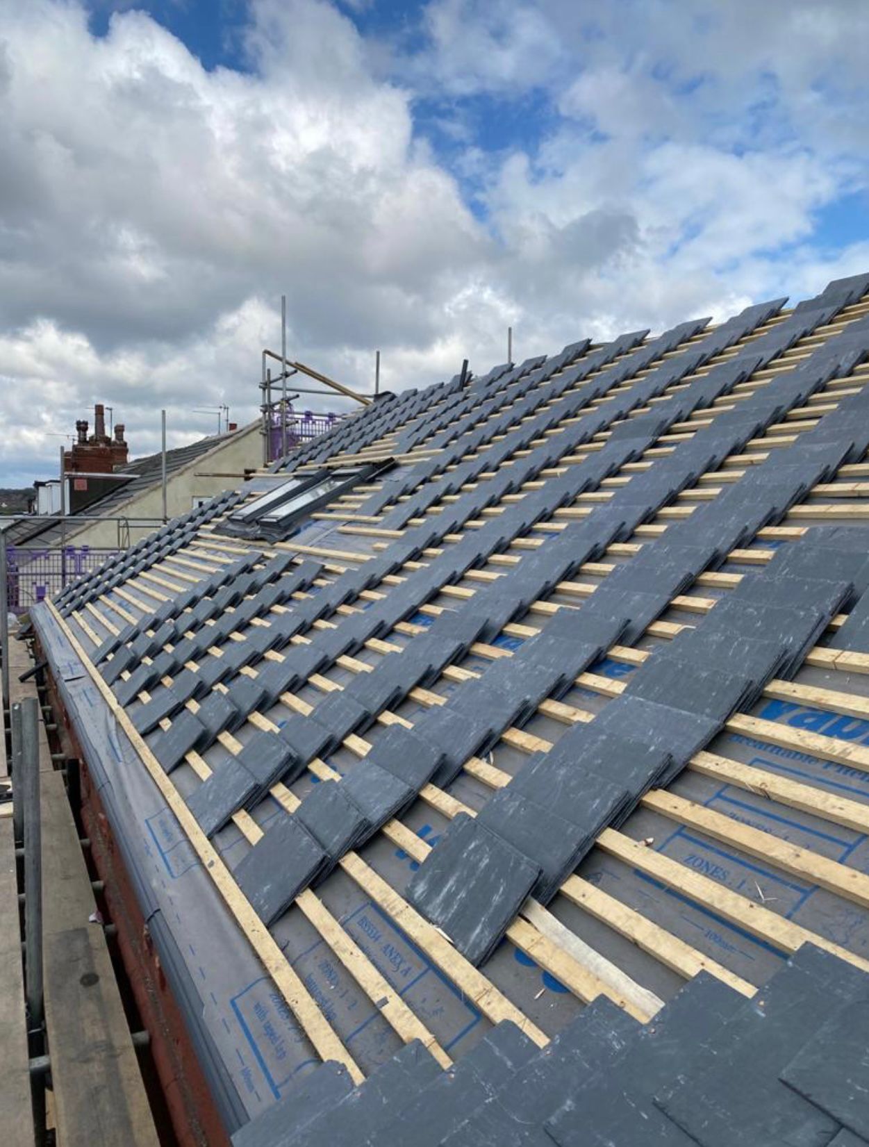Newly laid natural slate roof by HomeShield in Dorset & Hampshire