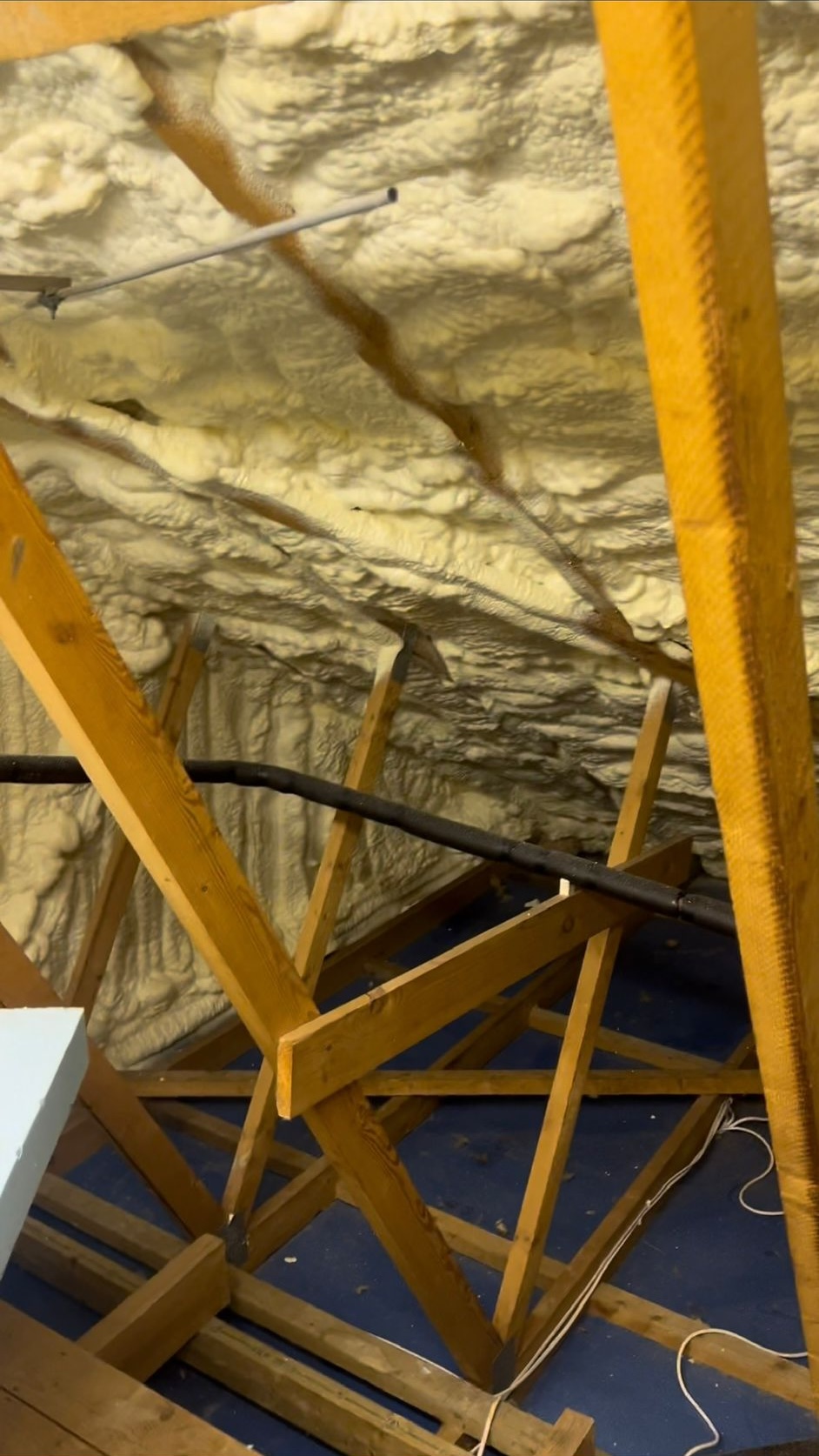 Safe professional removal of spray foam insulation from a loft roof